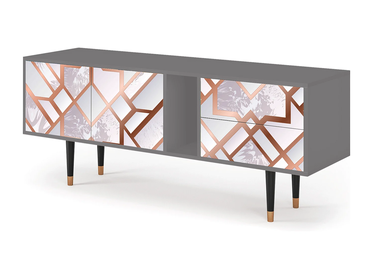 Meuble TV - 170х69х48 cm - T1 - Pastel Fairytale, Gris