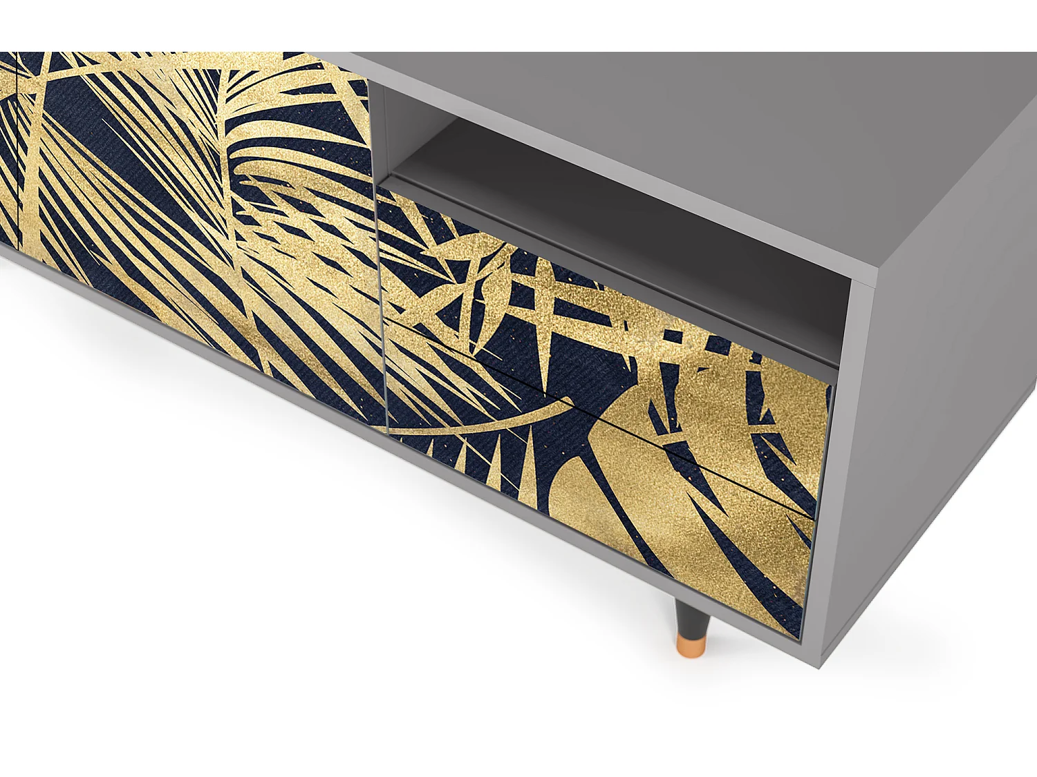 Meuble TV - 125х56х41 cm - T7 - Jungle Vibes, Gris