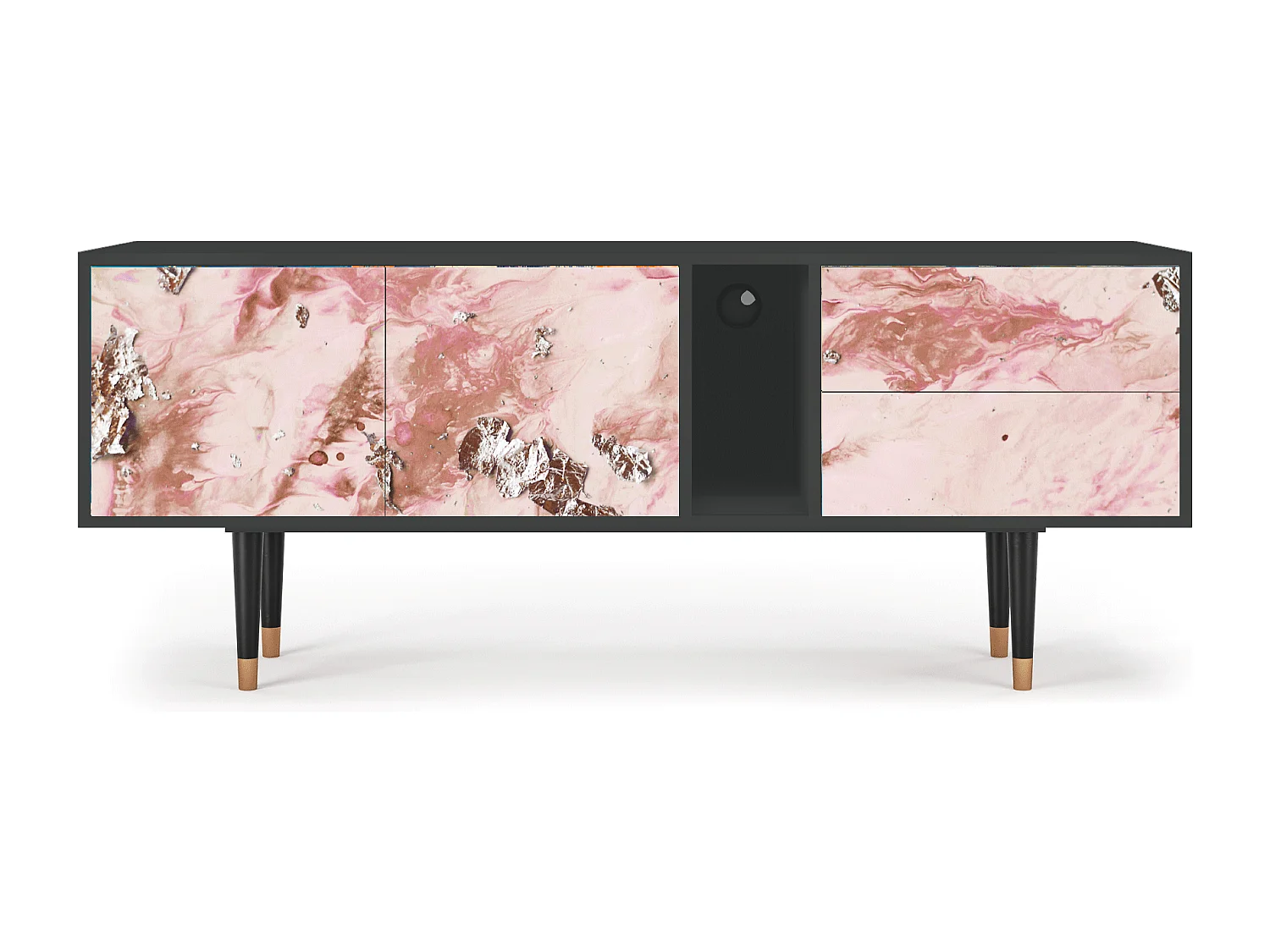 Mobile TV - 170х69х48 cm - T1 - Cotton Candy, Antracite