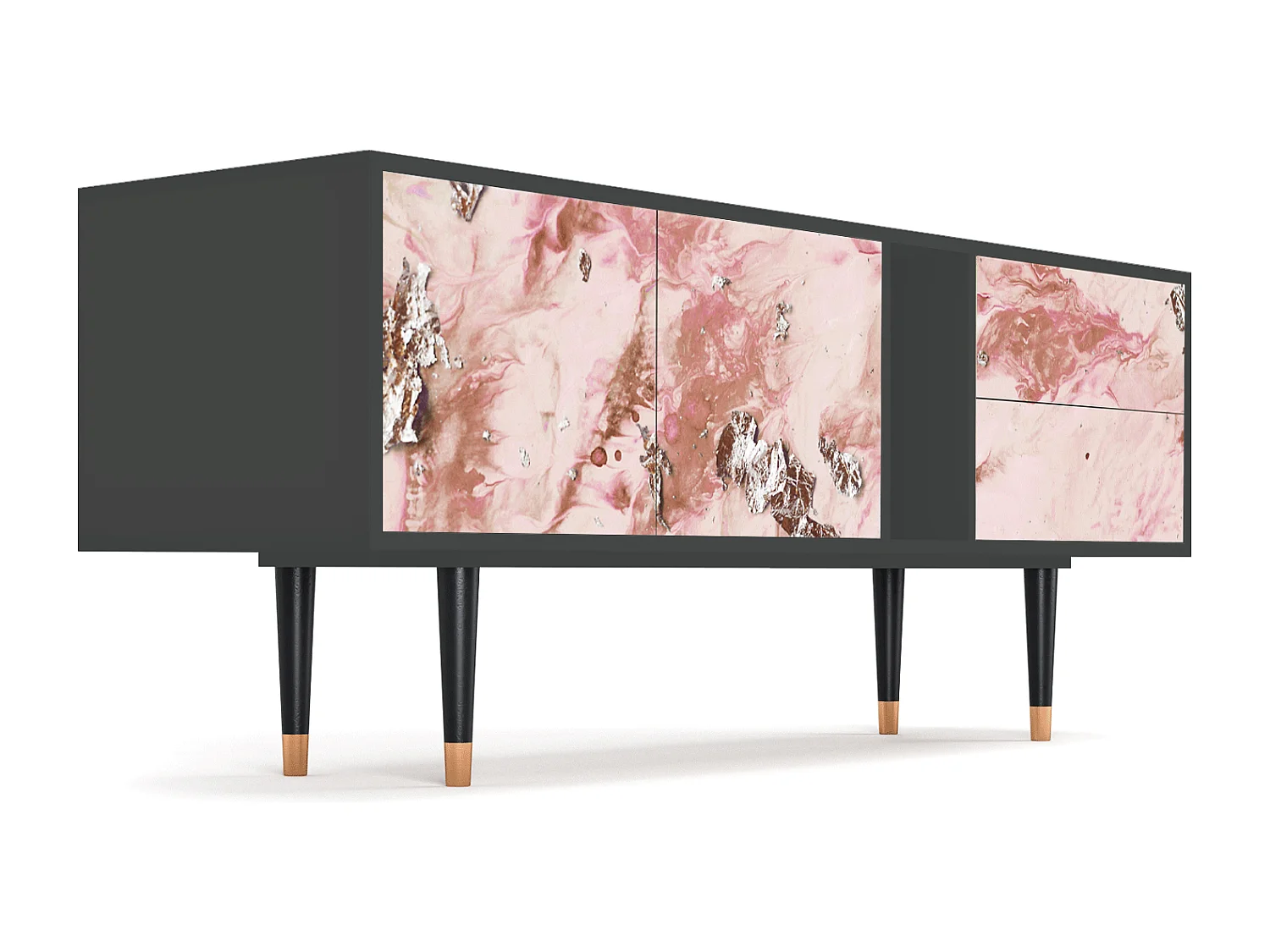 Mobile TV - 170х69х48 cm - T1 - Cotton Candy, Antracite