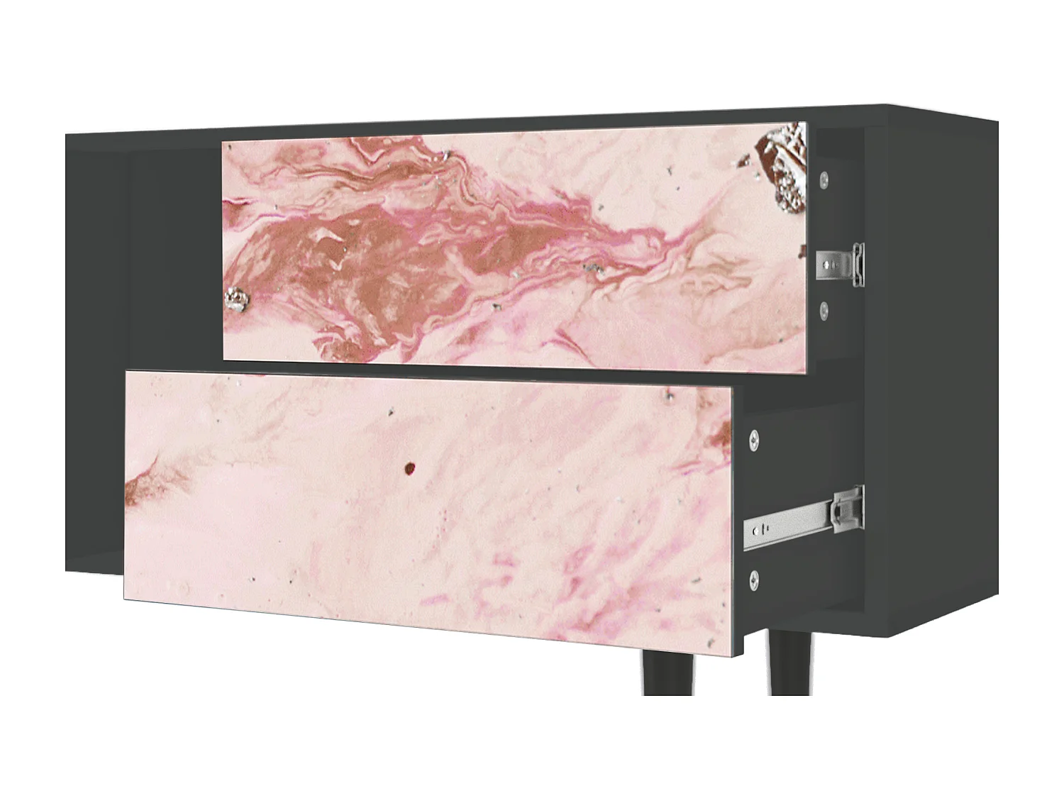 Mobile TV - 170х69х48 cm - T1 - Cotton Candy, Antracite