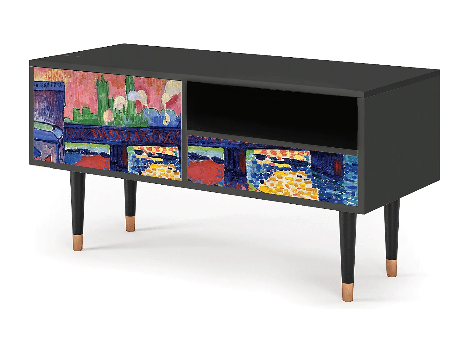 Meuble TV - 115х59х48 cm - T3 - Charing Cross Bridge, Anthracite