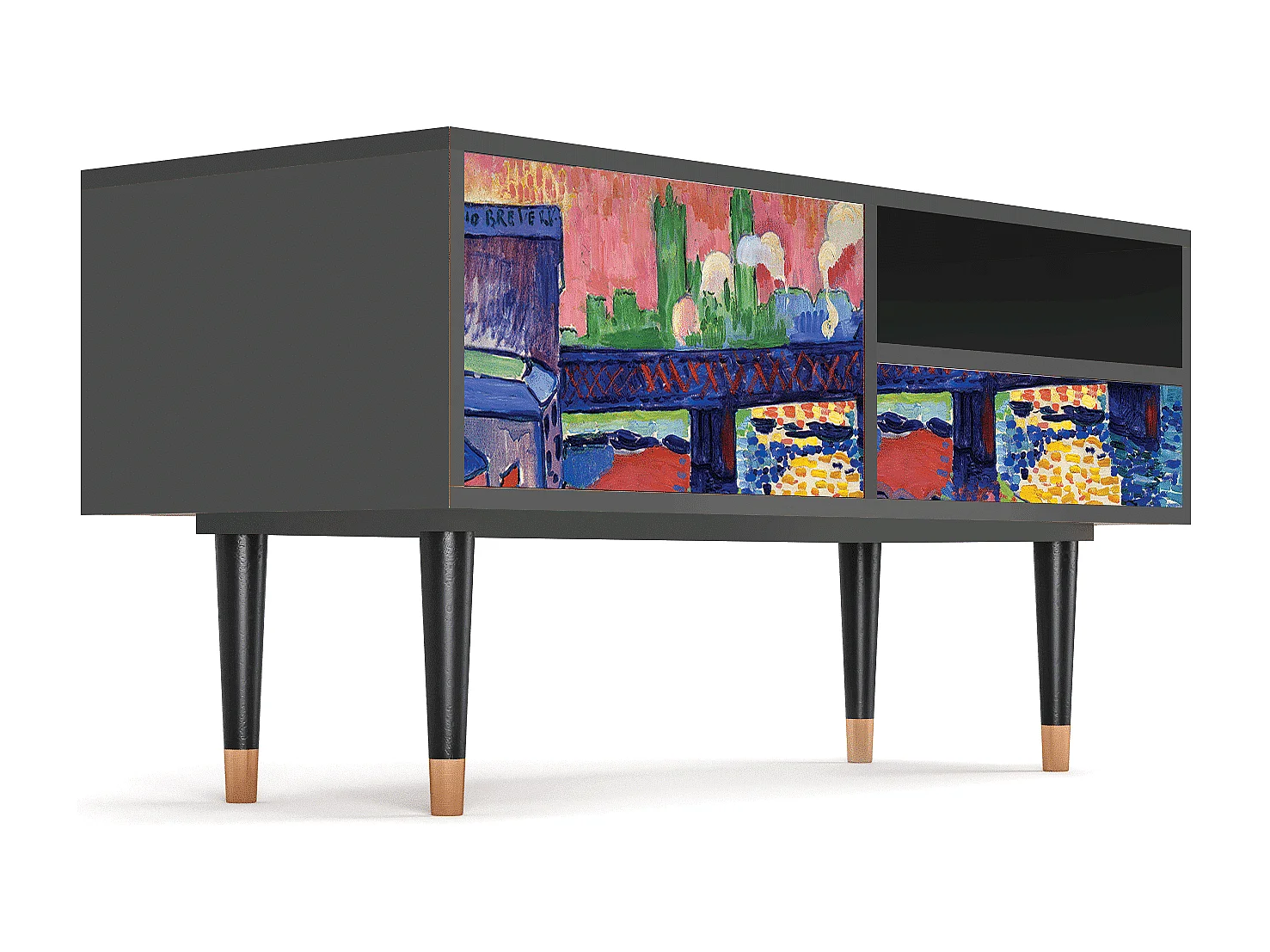 TV-meubel - 115х59х48 cm - T3 - Charing Cross Bridge, Antraciet