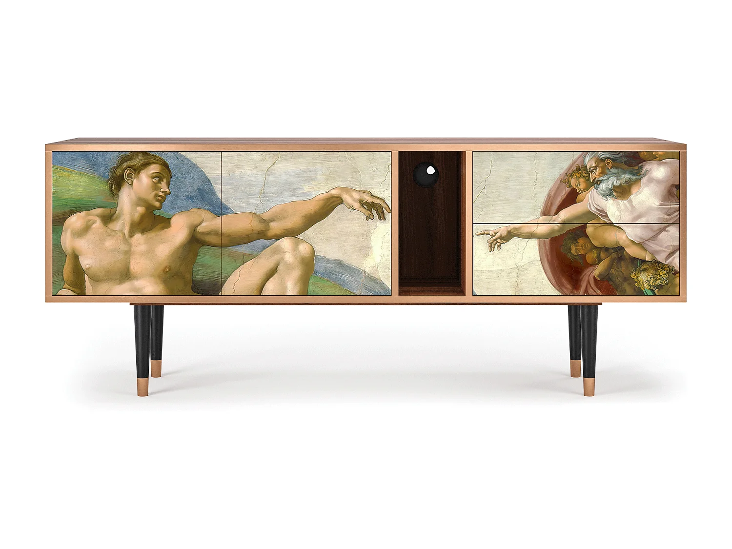TV-meubel - 170х69х48 cm - T1 - The Creation of Adam, Walnoot