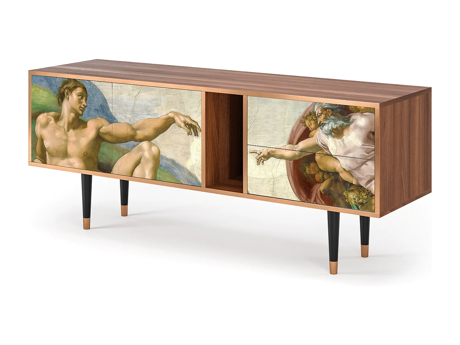 TV-meubel - 170х69х48 cm - T1 - The Creation of Adam, Walnoot