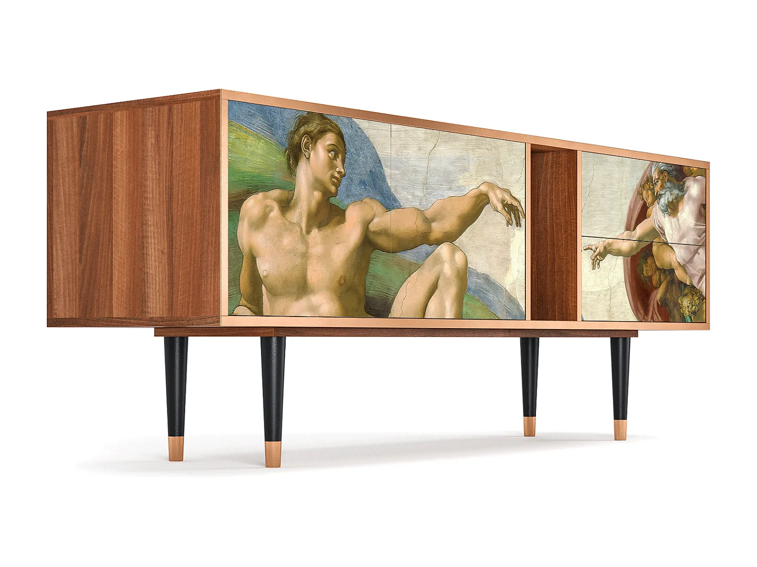 TV-meubel - 170х69х48 cm - T1 - The Creation of Adam, Walnoot