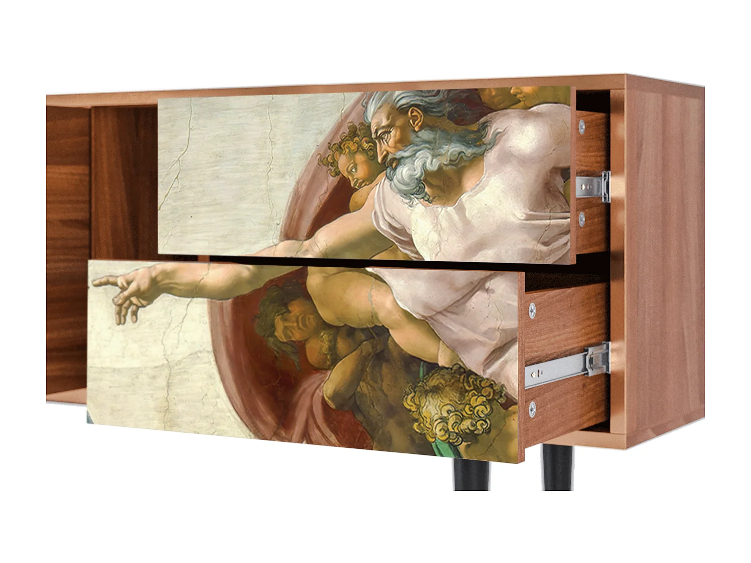 TV-meubel - 170х69х48 cm - T1 - The Creation of Adam, Walnoot