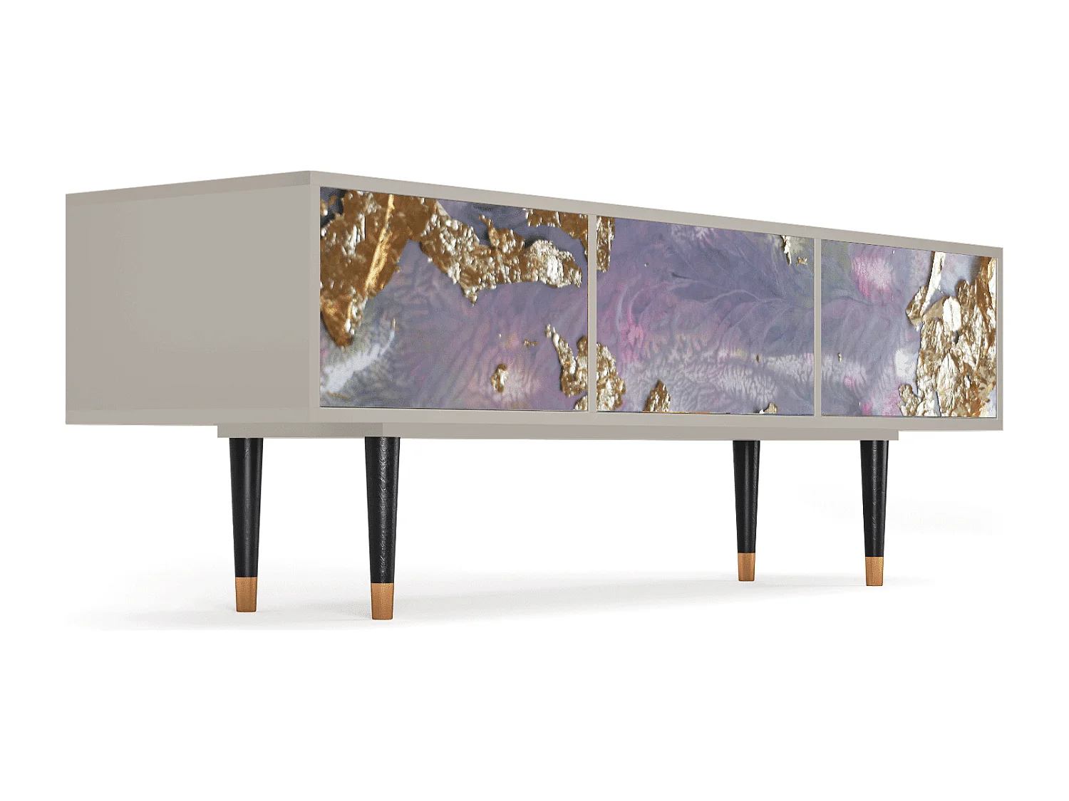 Szafka RTV - 170х59х48 cm - T4 - Planet Earth, Piaskowy