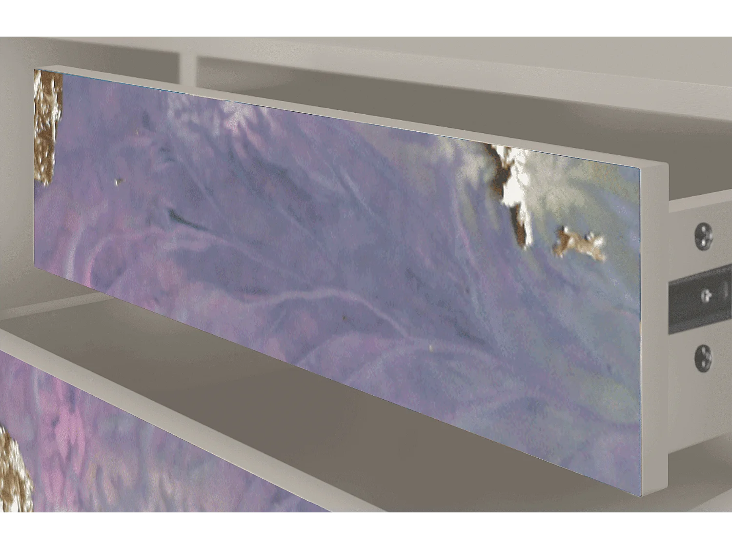 Szafka RTV - 170х59х48 cm - T4 - Planet Earth, Piaskowy