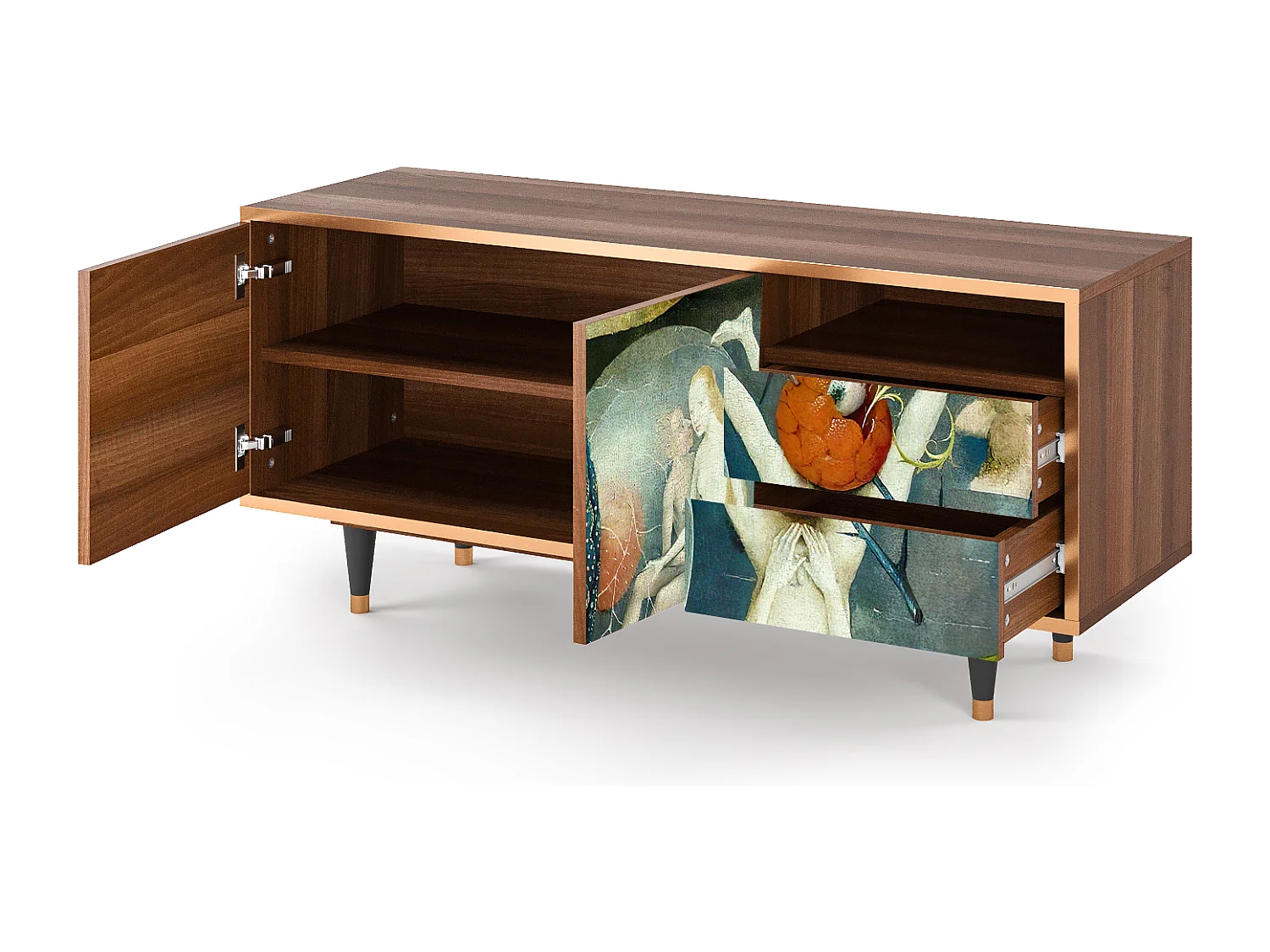 Mobile TV - 125х56х41 cm - T7 - The Garden Of by Bosch, Noce