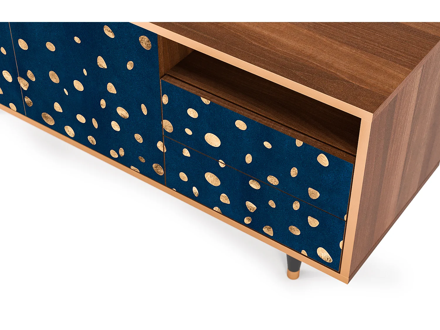 Meuble TV - 125х56х41 cm - T7 - Night Skies, Noyer