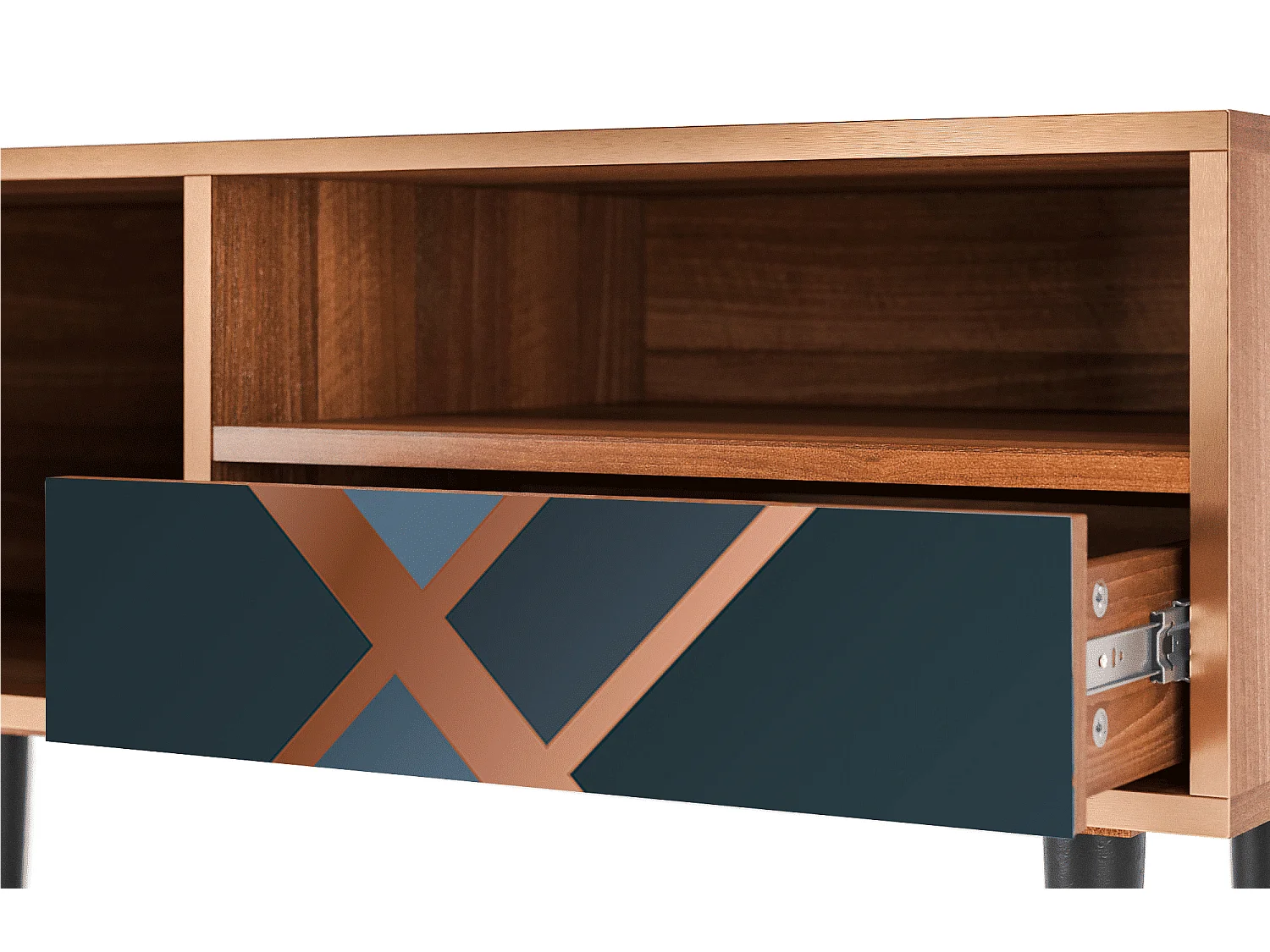 Meuble TV - 115х59х48 cm - T3 - Ashy 1920', Noyer