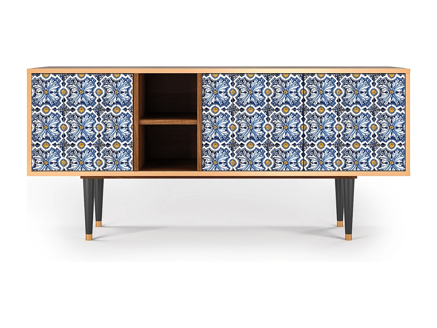 TV-meubel - 150х69х41 cm - T5 - Lovely Cornflowers, Walnoot