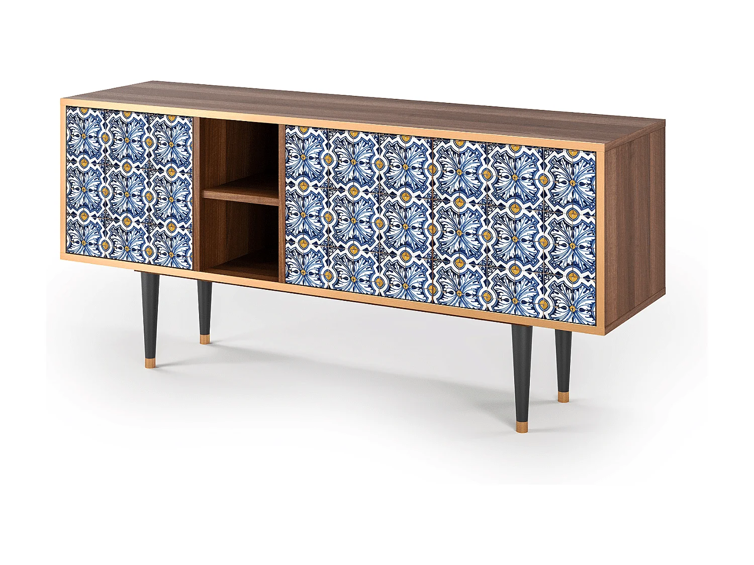 TV-meubel - 150х69х41 cm - T5 - Lovely Cornflowers, Walnoot