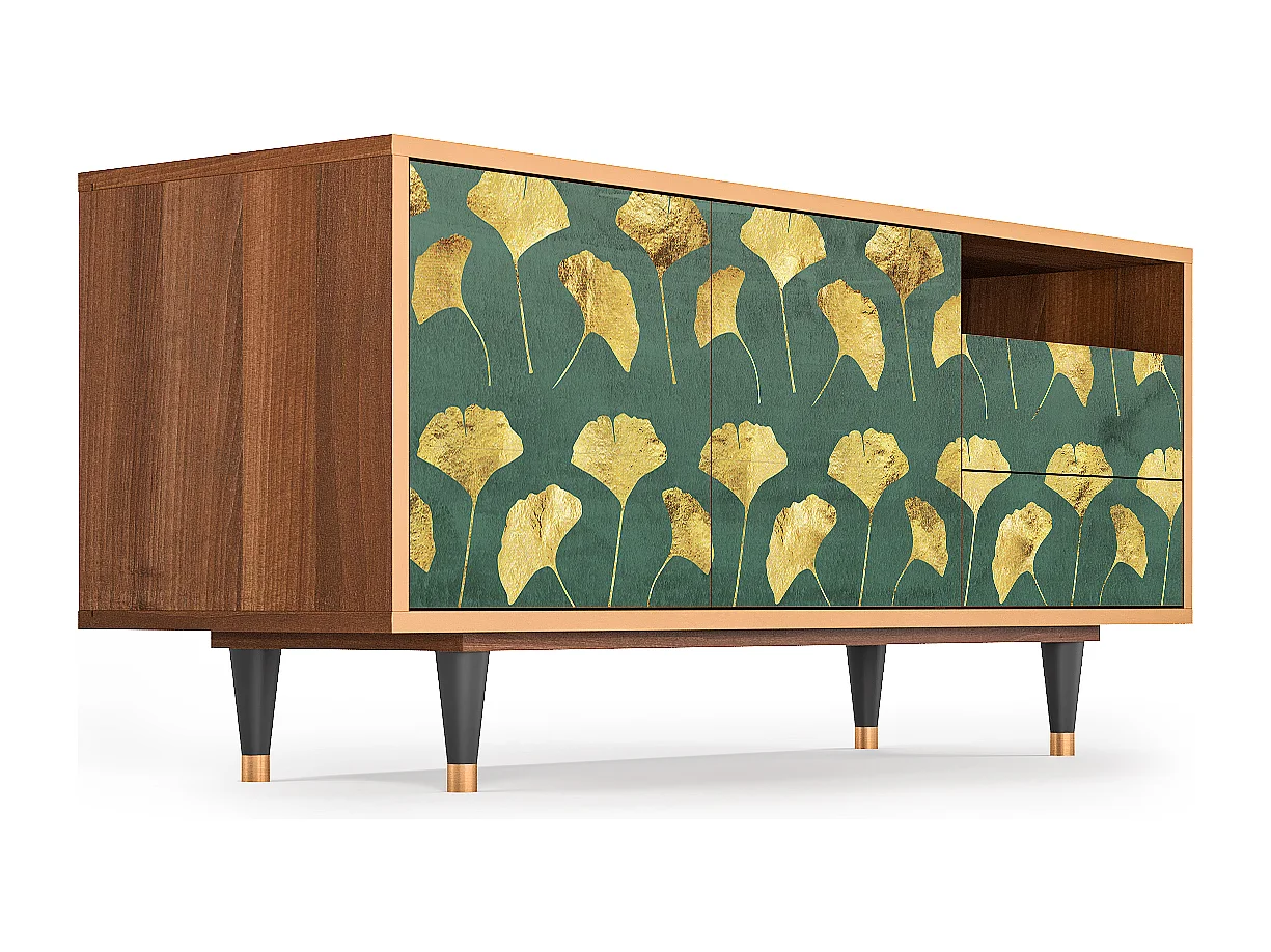 Mueble de TV - 125х56х41 cm - T7 - Gingko leaves, Nogal