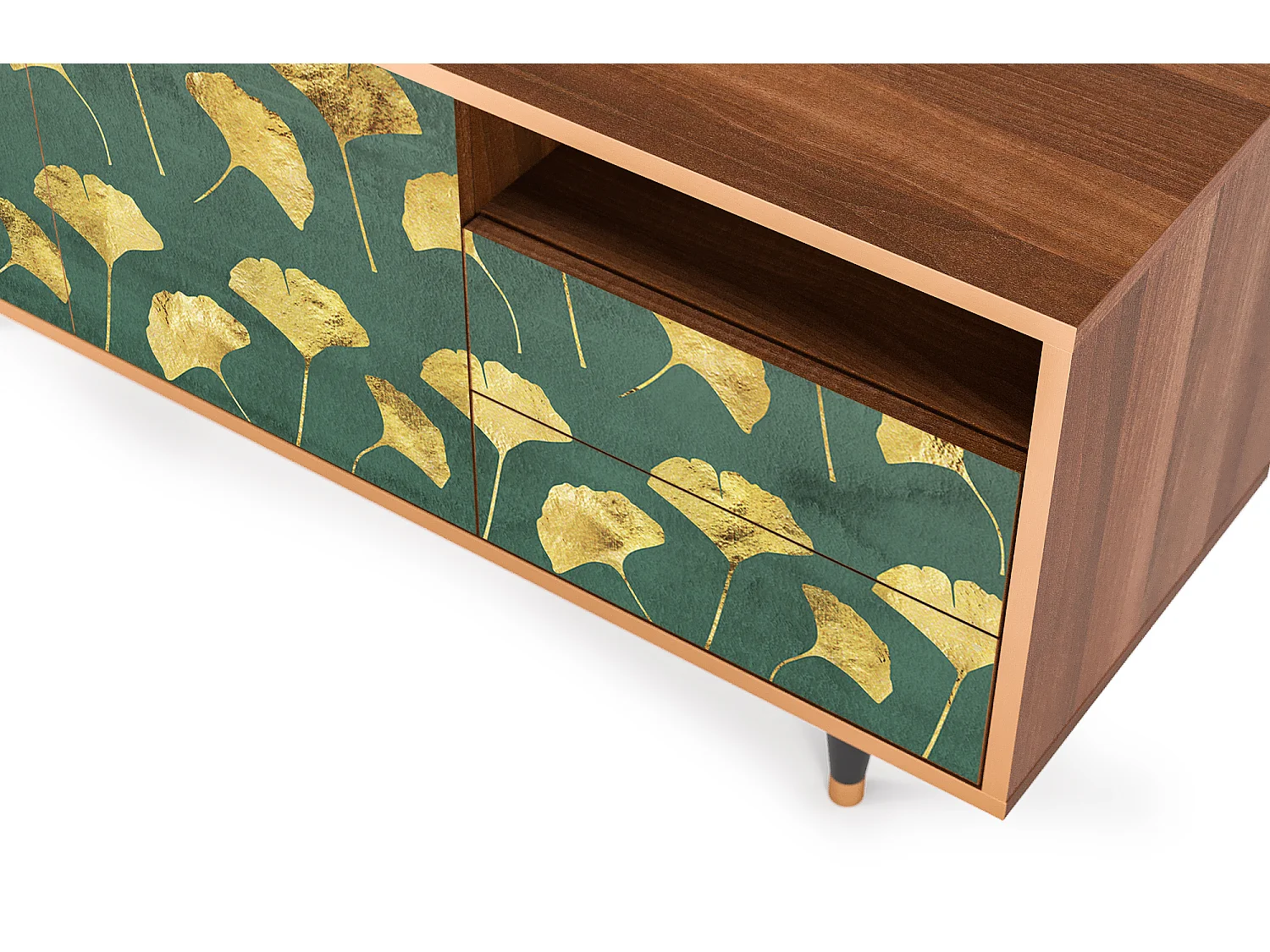 TV-meubel - 125х56х41 cm - T7 - Gingko leaves, Walnoot