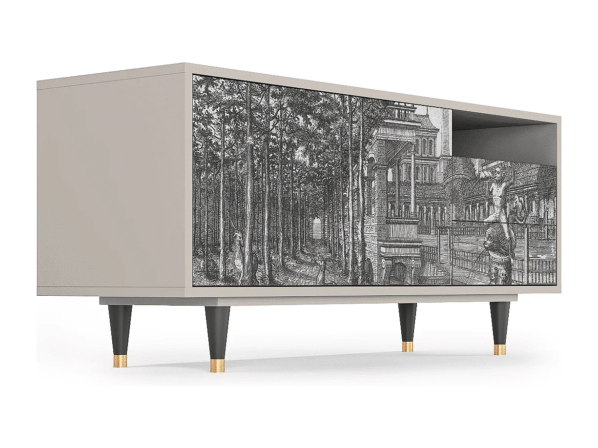 TV-Möbel - 125х56х41 cm - T7 - View of the Piazza, Sand