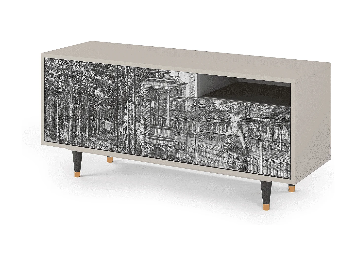 TV-meubel - 125х56х41 cm - T7 - View of the Piazza, Zand