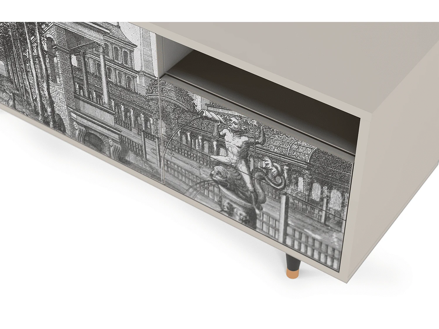 TV-meubel - 125х56х41 cm - T7 - View of the Piazza, Zand