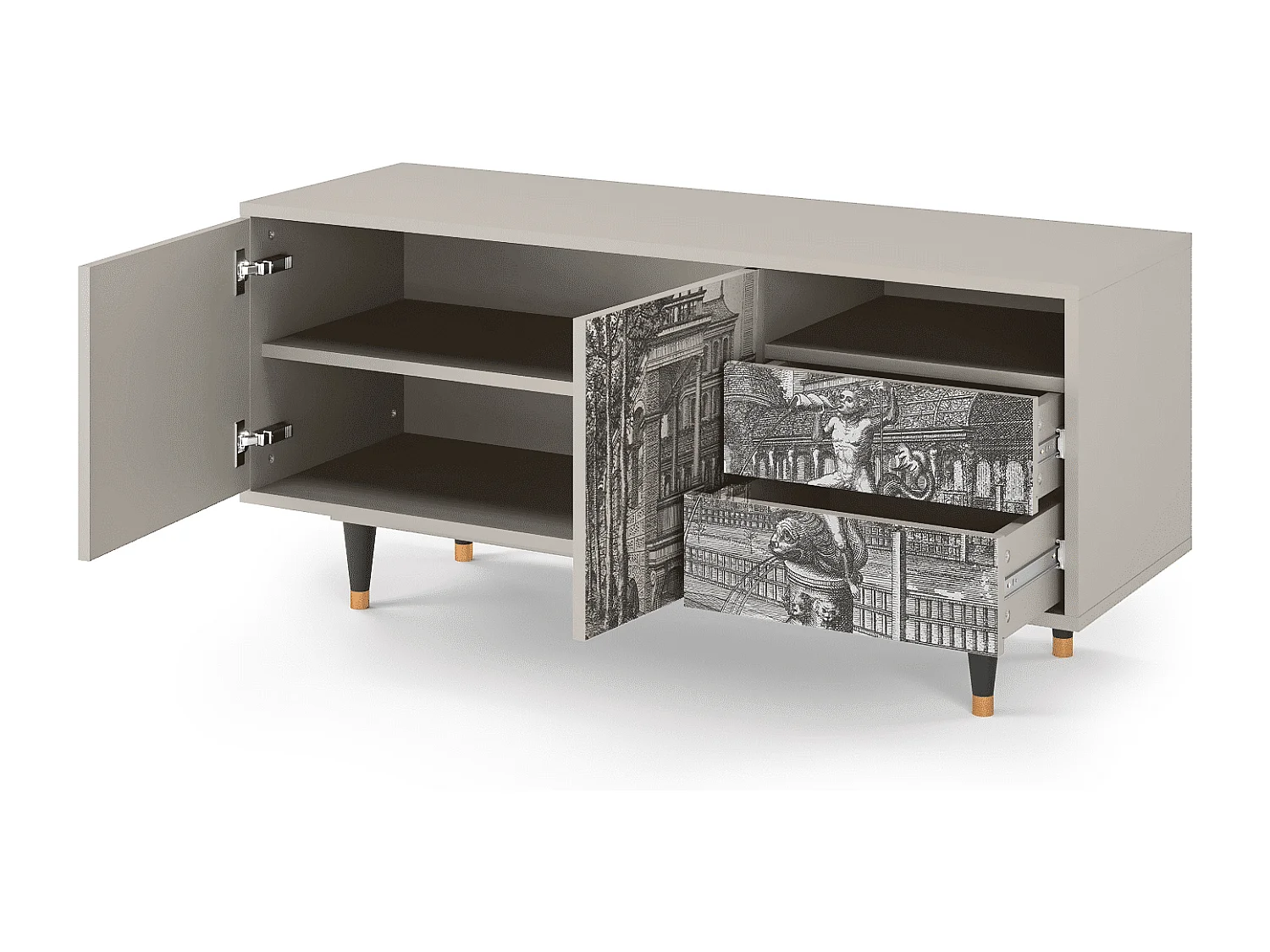 TV-meubel - 125х56х41 cm - T7 - View of the Piazza, Zand