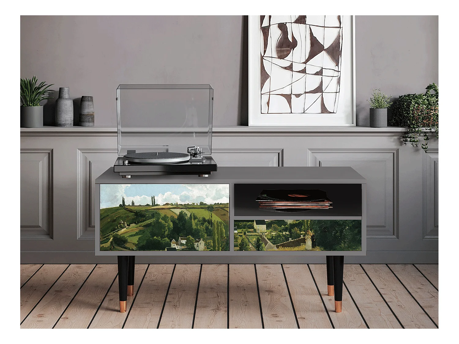 TV-meubel - 115х59х48 cm - T3 - Jalais Hill by Pissarro, Grijs