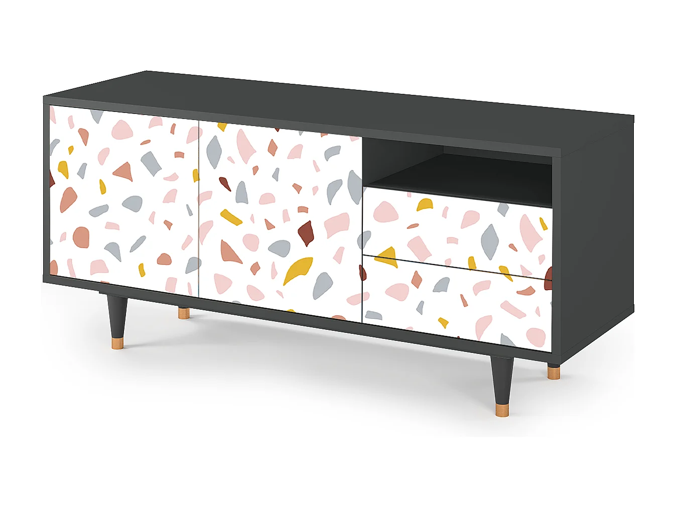 Meuble TV - 125х56х41 cm - T7 - Marmelade Cheese, Anthracite