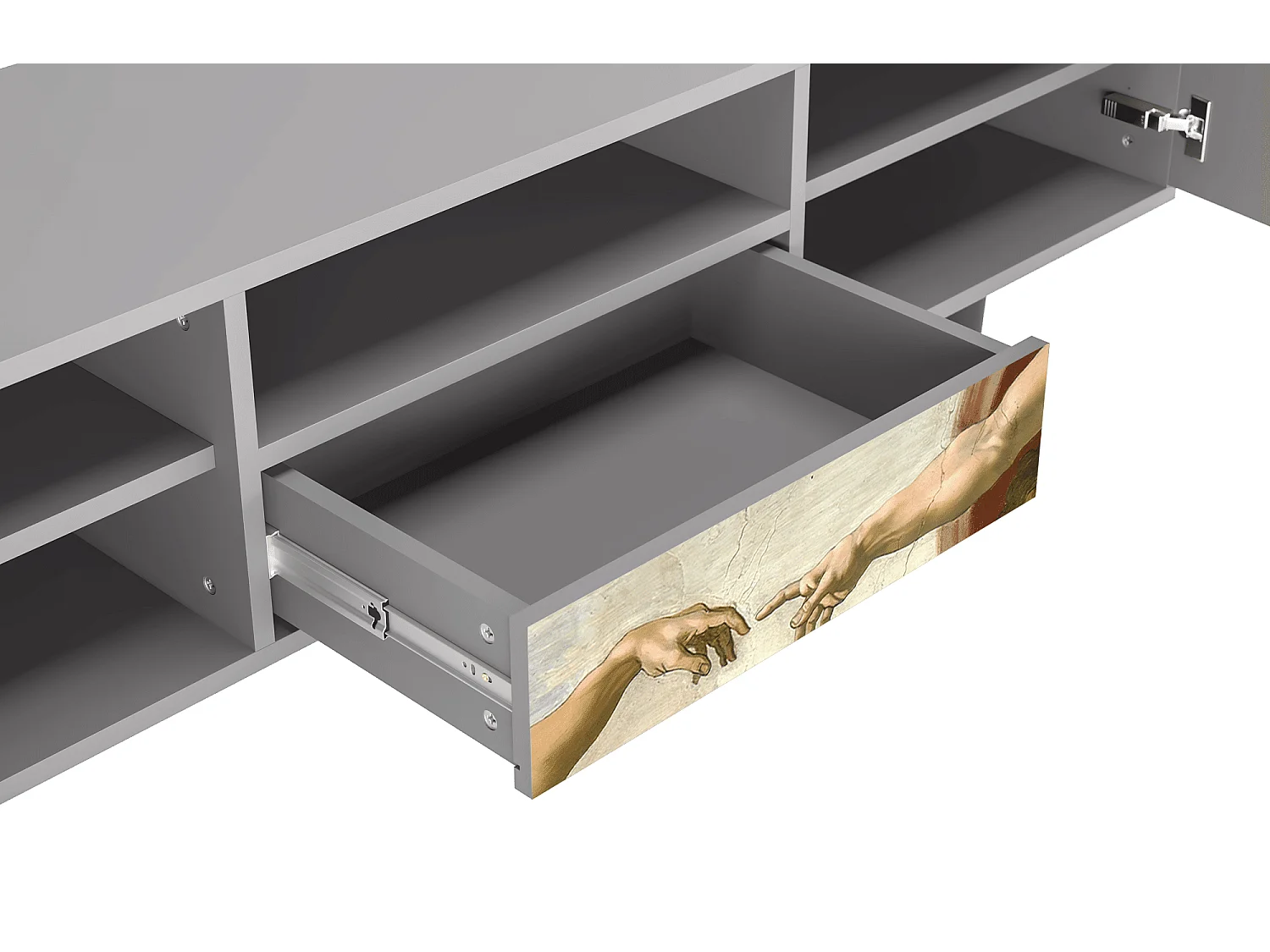 Meuble TV - 170х59х41 cm - T6 - The Creation of Adam, Gris