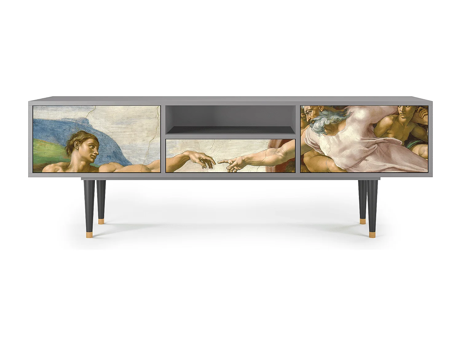 Mueble de TV - 170х59х41 cm - T6 - The Creation of Adam, Gris