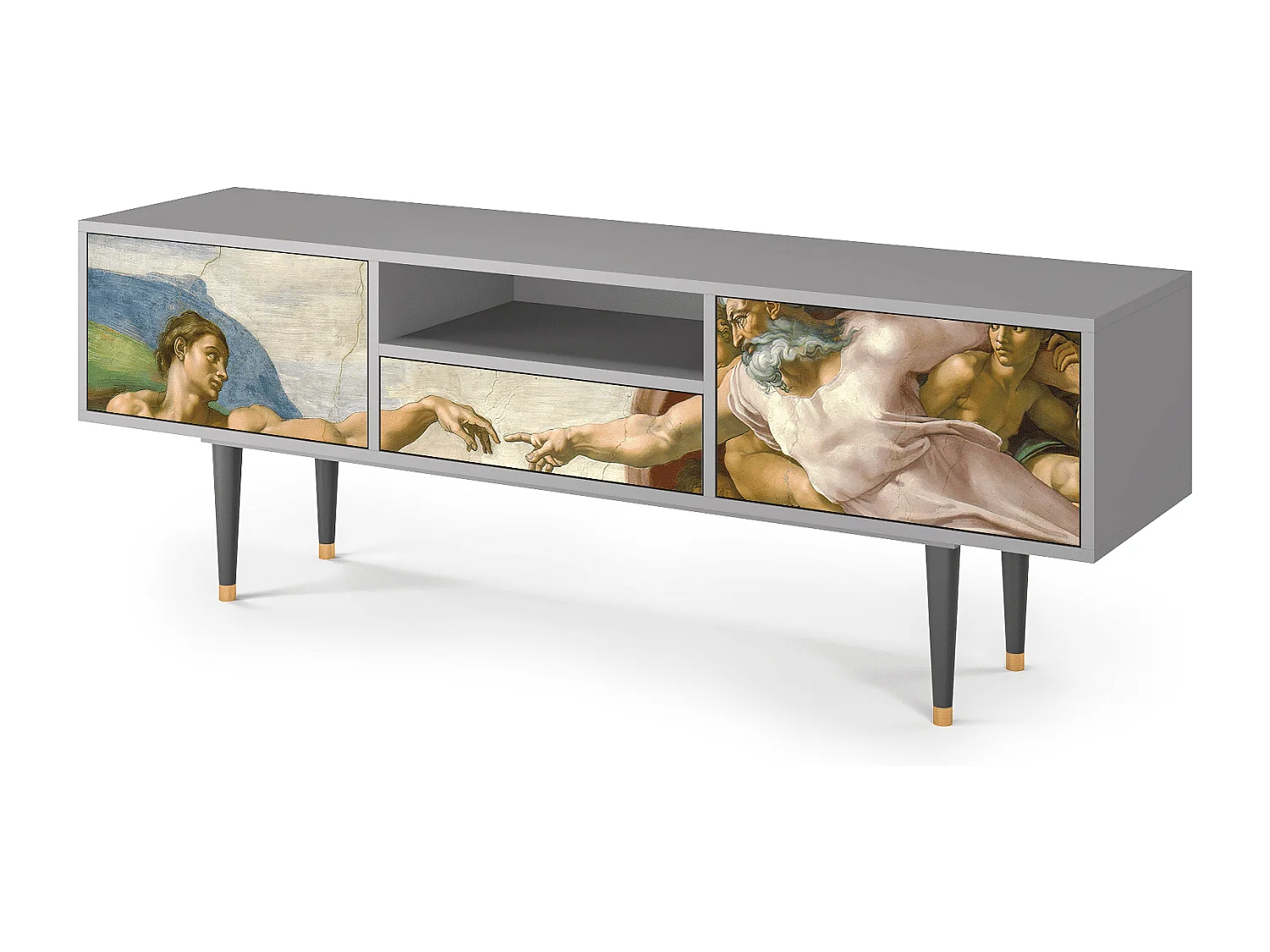 Mueble de TV - 170х59х41 cm - T6 - The Creation of Adam, Gris