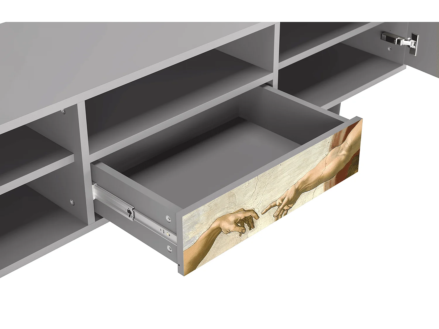 Mueble de TV - 170х59х41 cm - T6 - The Creation of Adam, Gris