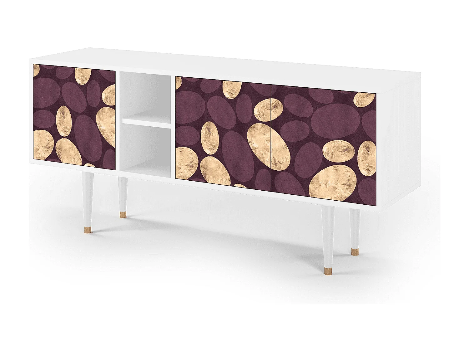 Szafka RTV - 150х69х41 cm - T5 - Fine Wine, Biały