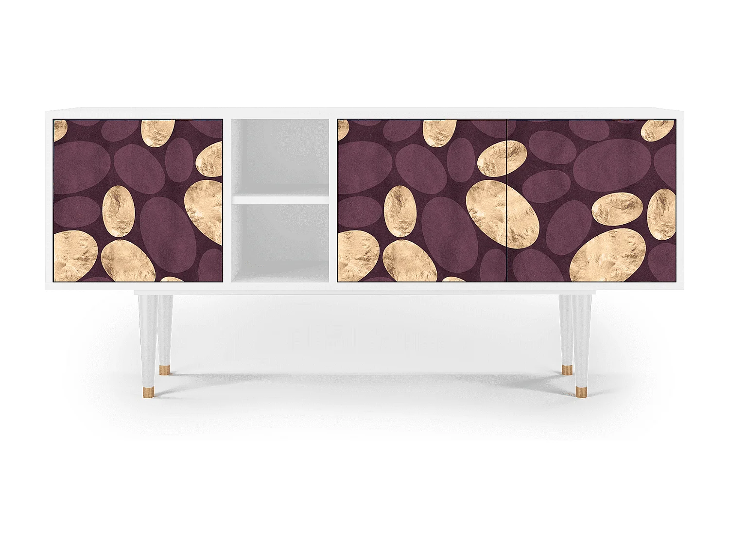 Szafka RTV - 150х69х41 cm - T5 - Fine Wine, Biały