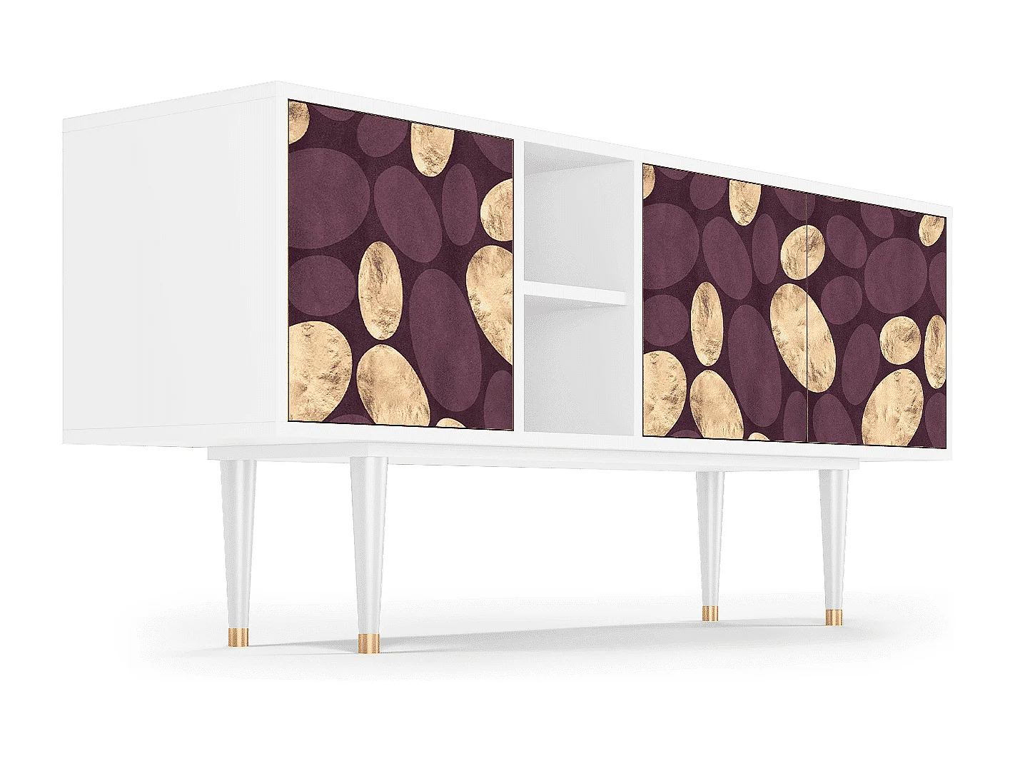 Szafka RTV - 150х69х41 cm - T5 - Fine Wine, Biały