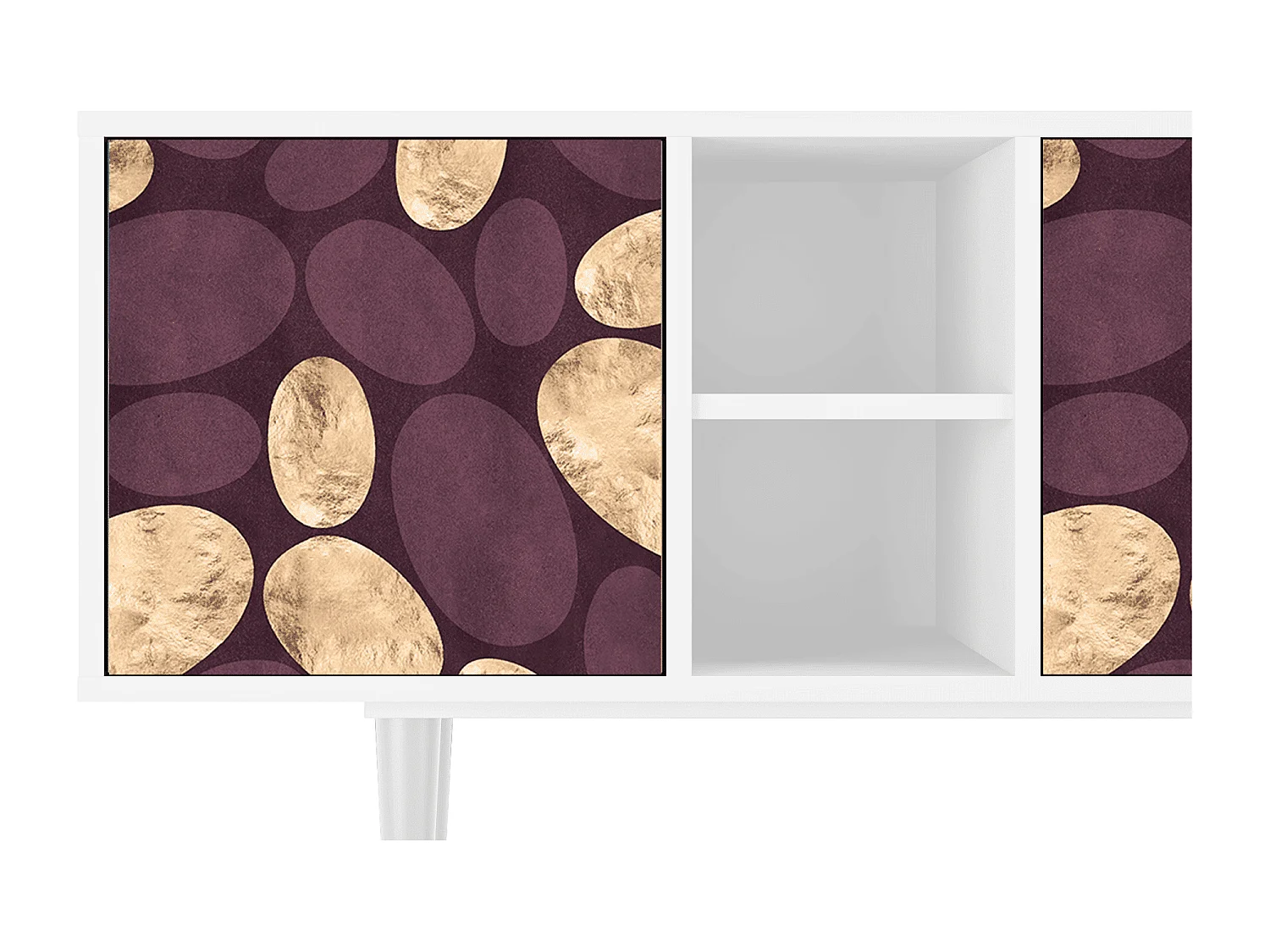 Szafka RTV - 150х69х41 cm - T5 - Fine Wine, Biały