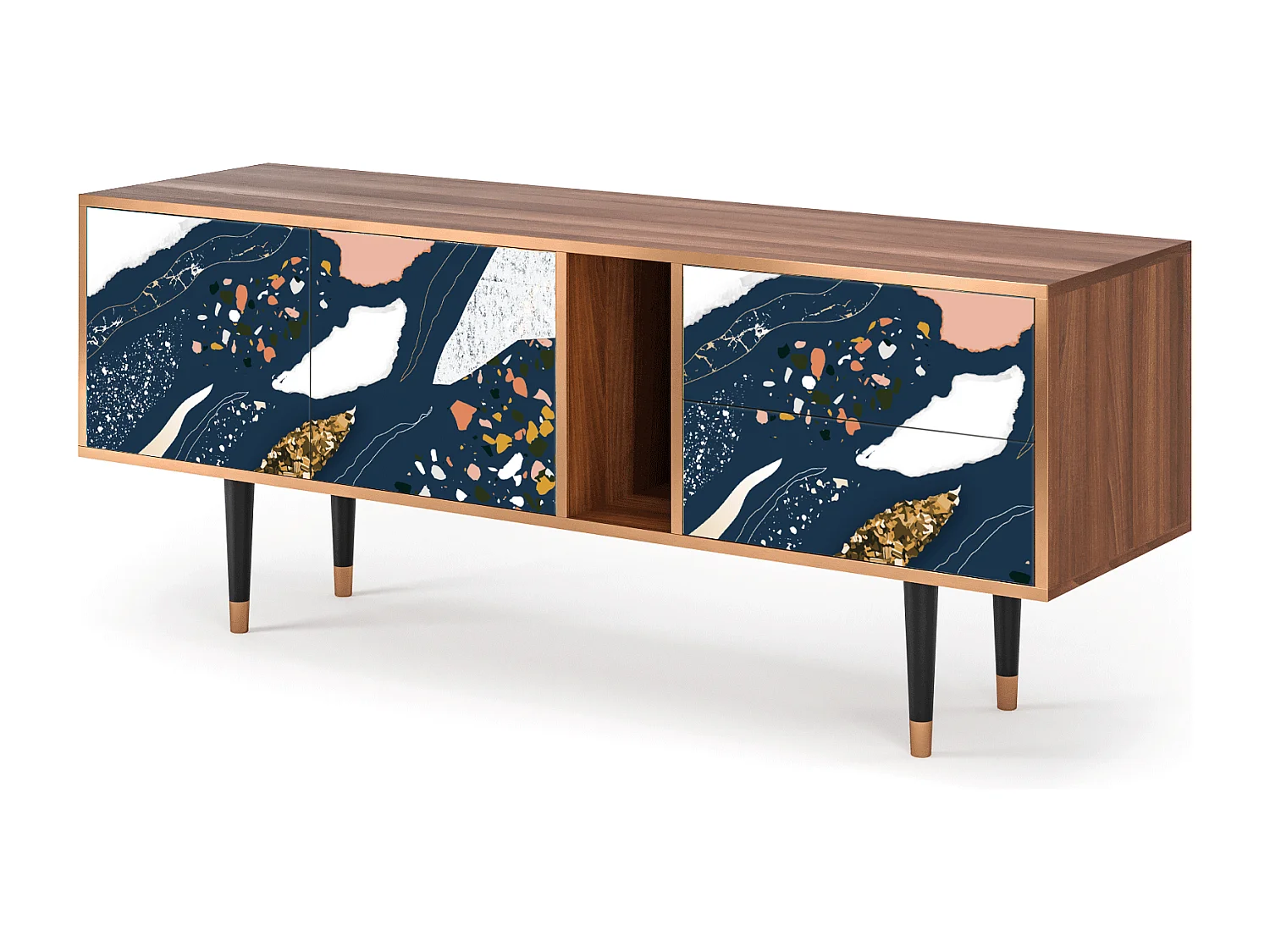 TV-Möbel - 170х69х48 cm - T1 - Nude Iceberg, Walnuss