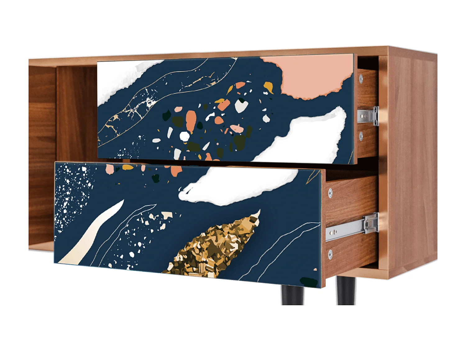 TV-Möbel - 170х69х48 cm - T1 - Nude Iceberg, Walnuss