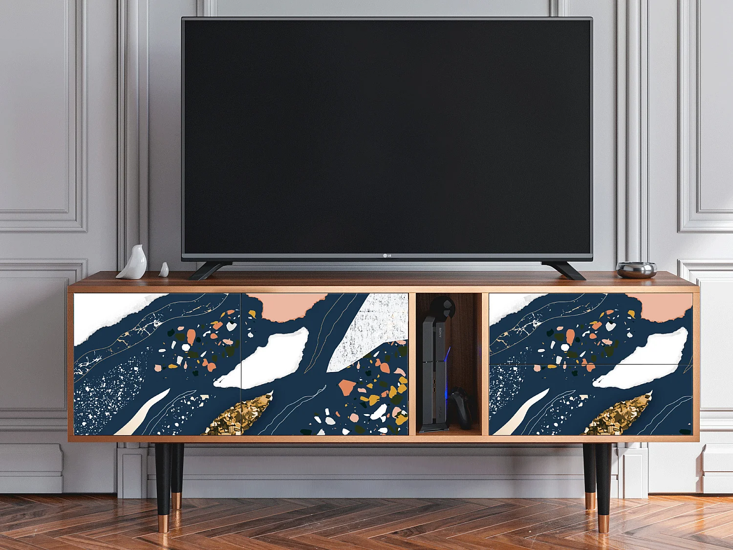 Meuble TV - 170х69х48 cm - T1 - Nude Iceberg, Noyer