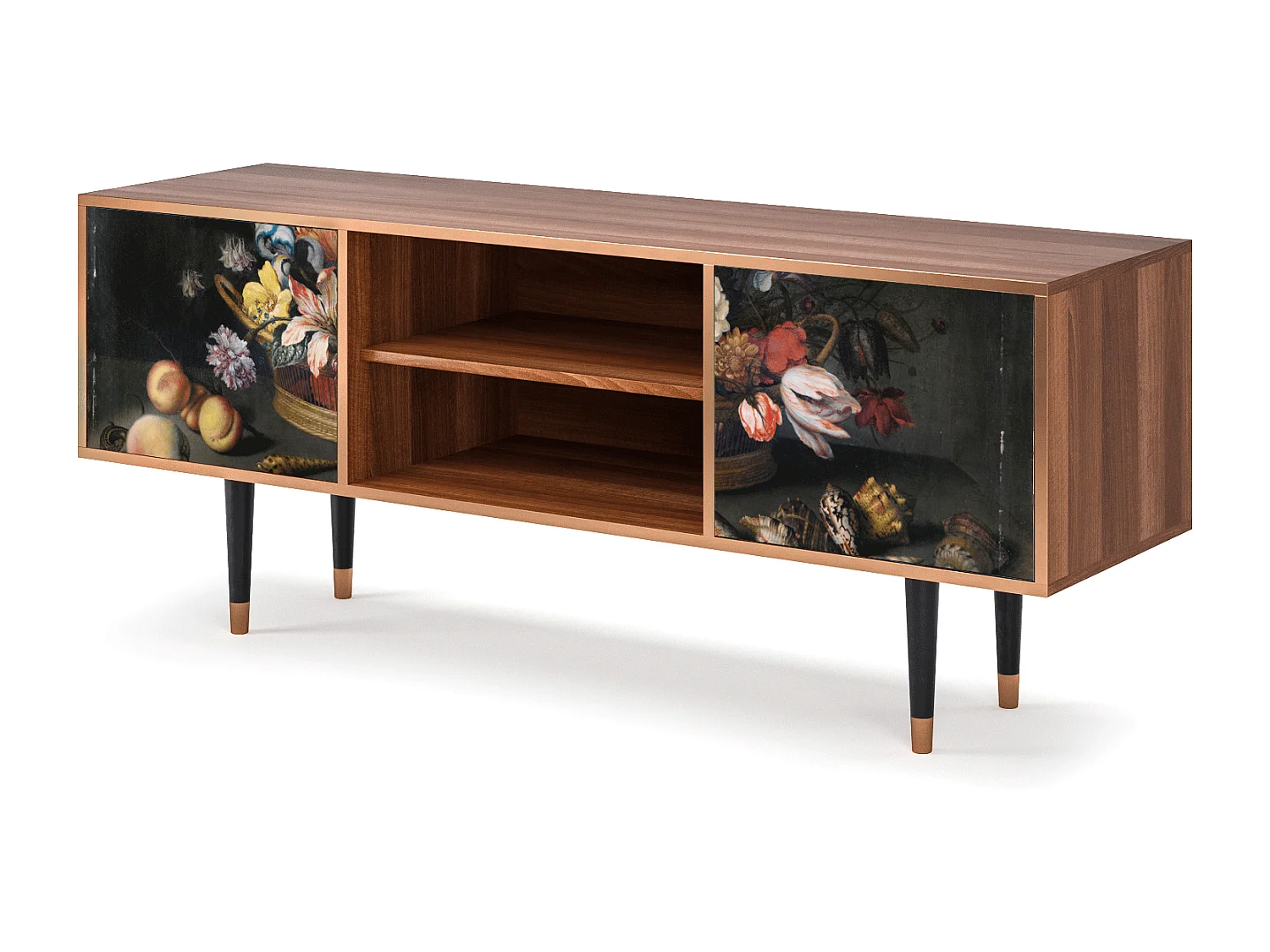 Mobile TV - 170х69х48 cm - T2 - Still Life with Flowers, Noce