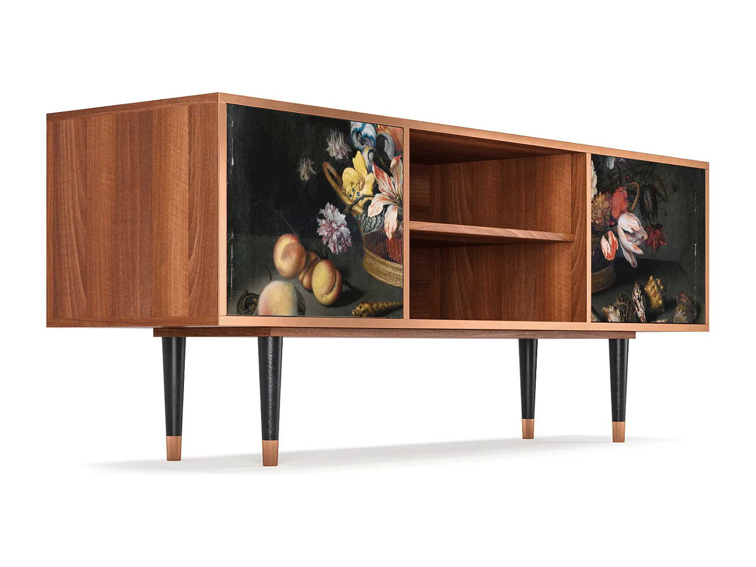 Mobile TV - 170х69х48 cm - T2 - Still Life with Flowers, Noce