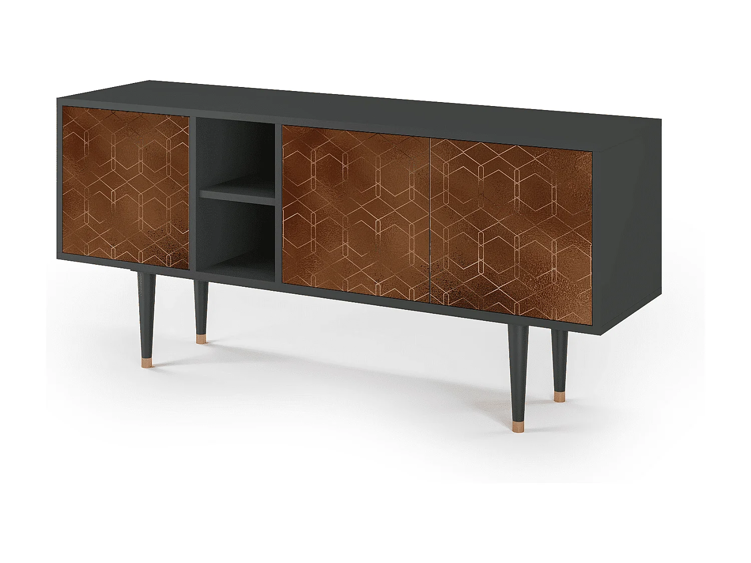 Szafka RTV - 150х69х41 cm - T5 - Chocolate Bar, Antracyt