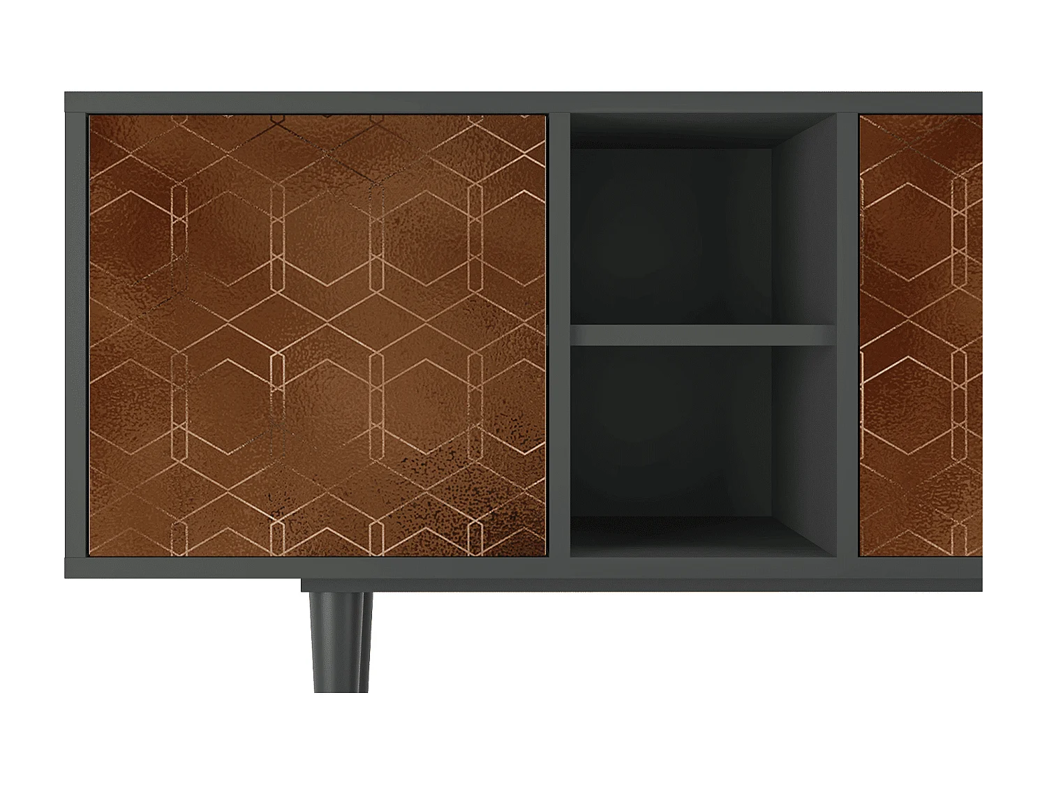 Szafka RTV - 150х69х41 cm - T5 - Chocolate Bar, Antracyt