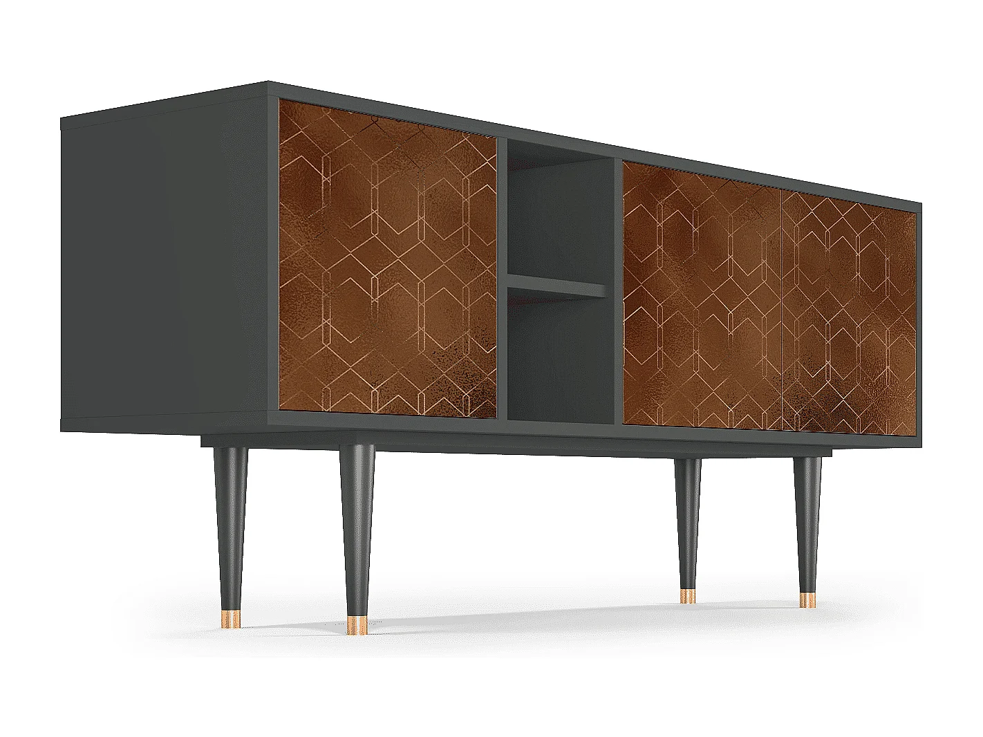 Meuble TV - 150х69х41 cm - T5 - Chocolate Bar, Anthracite