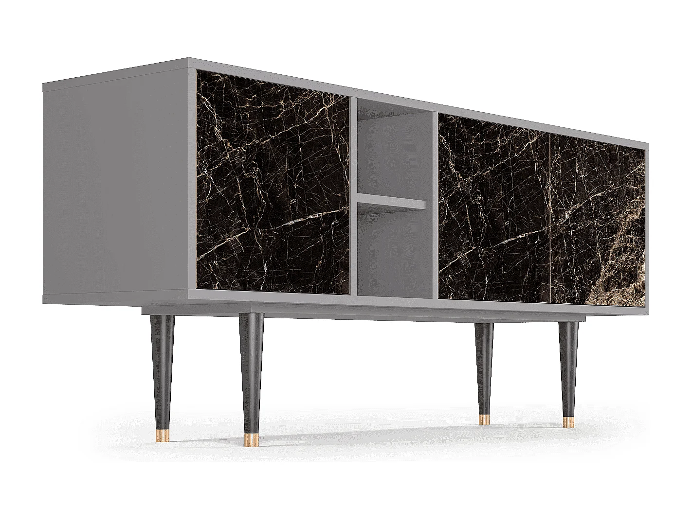 TV-Möbel - 150х69х41 cm - T5 - Night Abyss, Grau