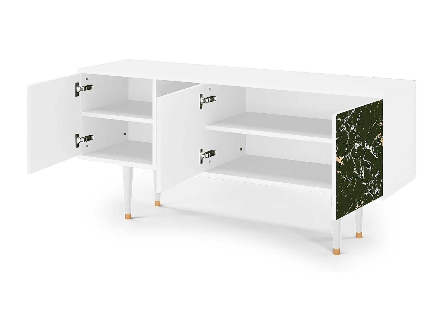 Meuble TV - 150х69х41 cm - T5 - Amazon Forest, Blanc