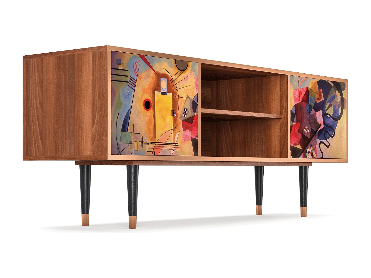 Mueble de TV - 170х69х48 cm - T2 - Modern Art, Nogueira