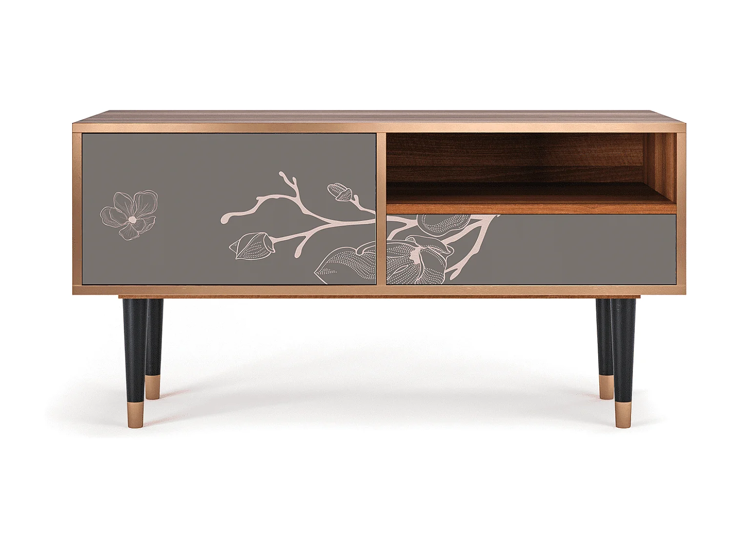 Mobile TV - 115х59х48 cm - T3 - Cherry Blossom, Noce