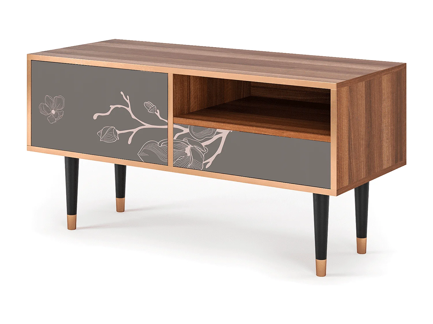 Mobile TV - 115х59х48 cm - T3 - Cherry Blossom, Noce