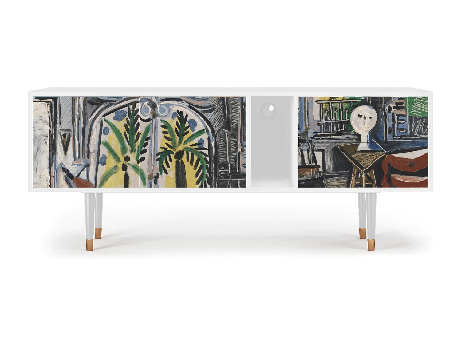 Szafka RTV - 170х69х48 cm - T1 - The Studio , Biały