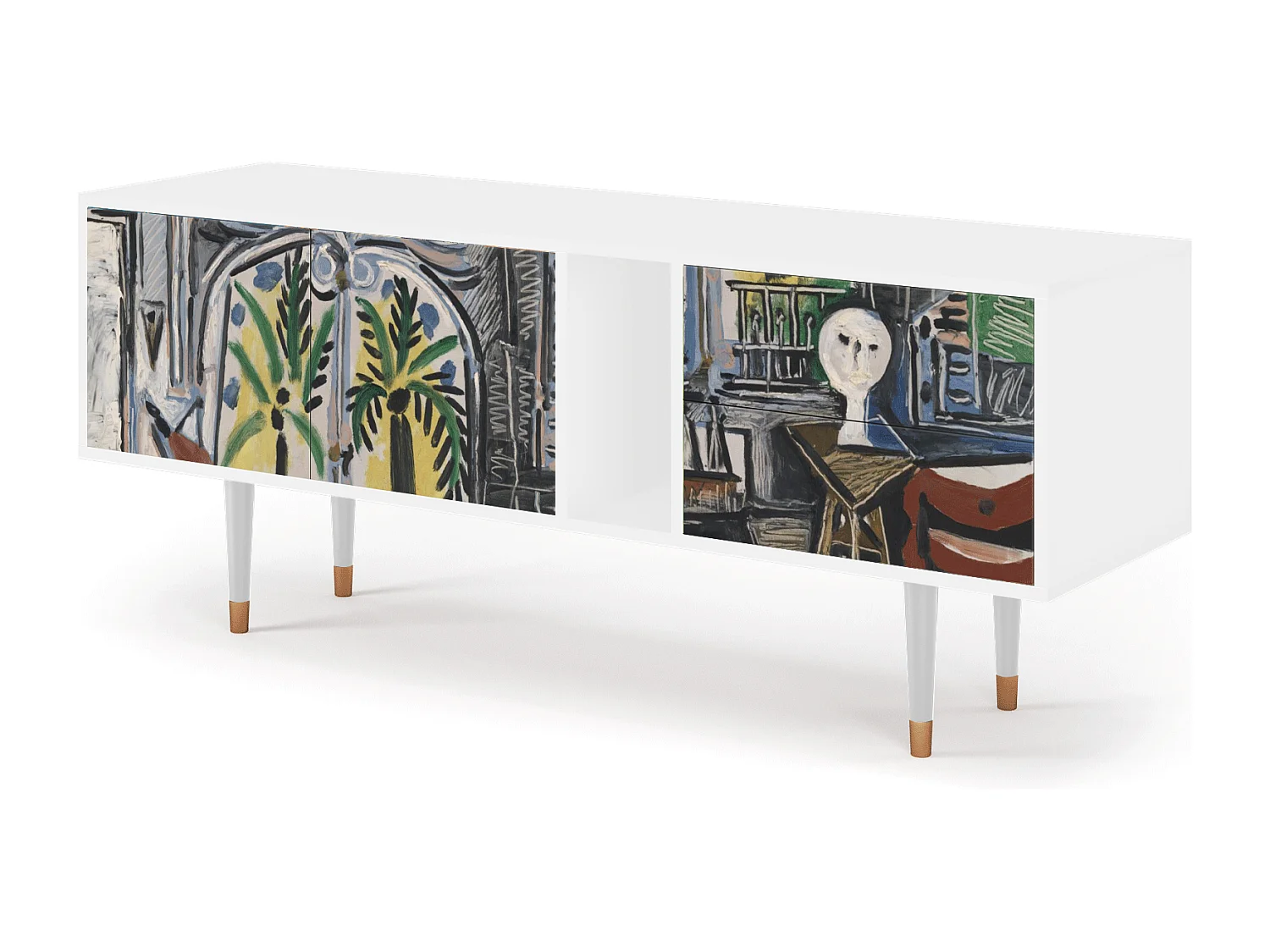 Szafka RTV - 170х69х48 cm - T1 - The Studio , Biały