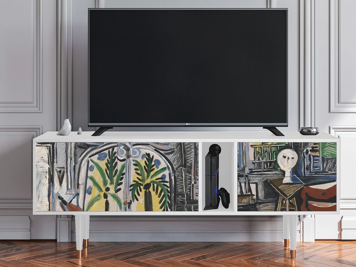 Szafka RTV - 170х69х48 cm - T1 - The Studio , Biały